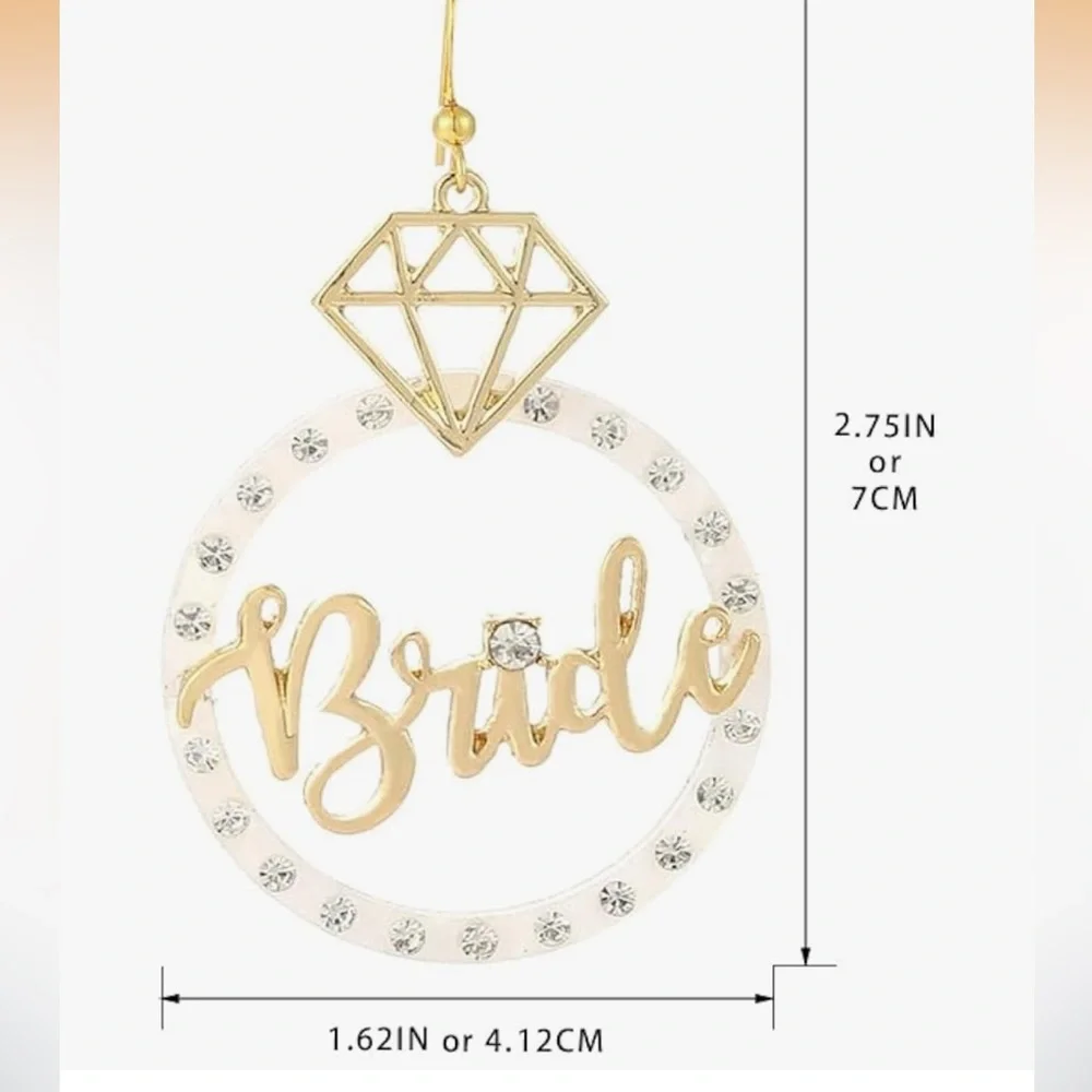 Chic Gold and Silver 'Bride' Earrings